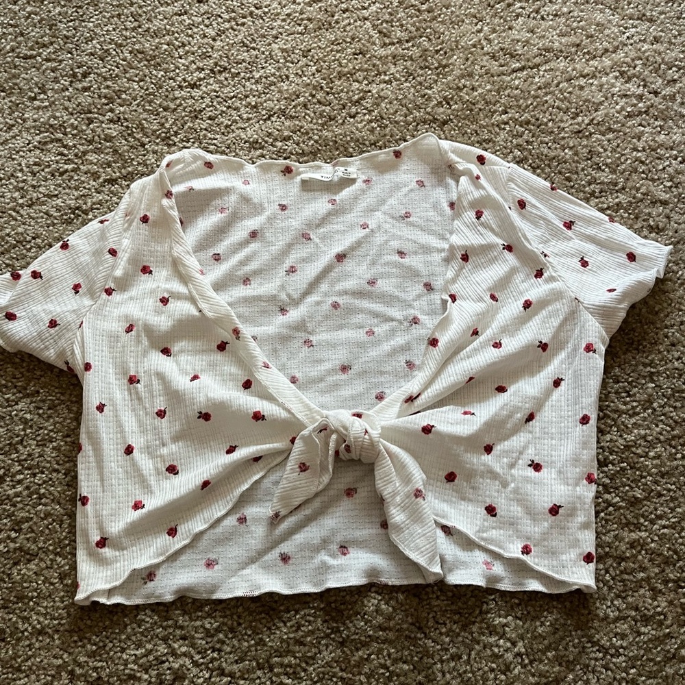 White tie front top